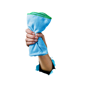 Hand with Rebelle Cloth