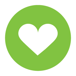 green circle with heart logo
