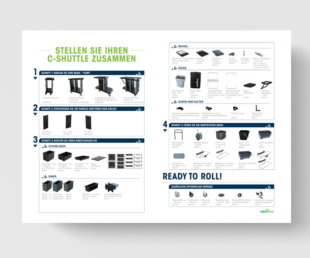 Stellen sie ihren C-Shuttle zusamen