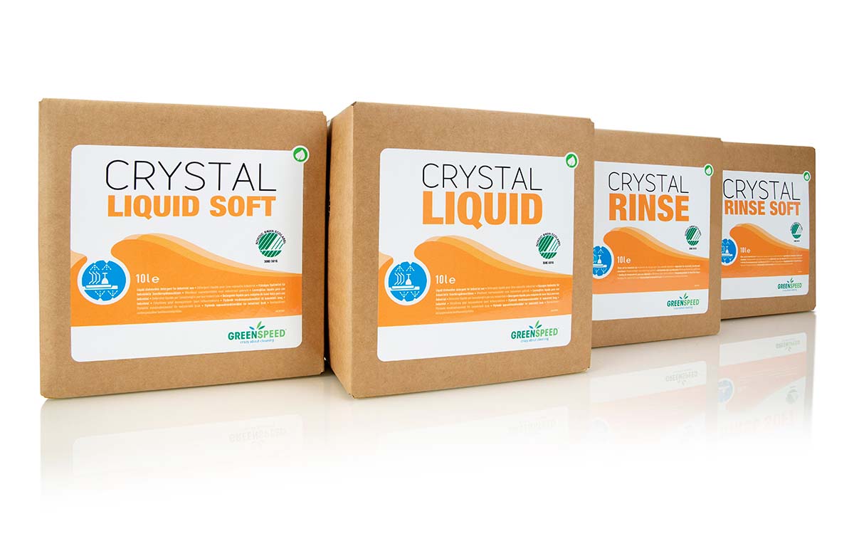 Crystal bag-in-box: sustainable dishwasher products for automatic dosing