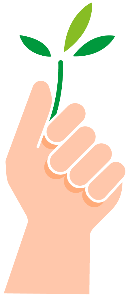hand with leaf